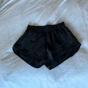 Lululemon •Used • Black • Hotty Hot High-Rise Lined Short • Size 2